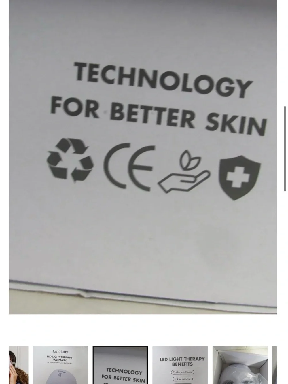 GLOKORE Wireless LED Face Mask NIB